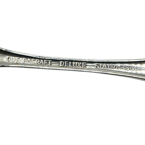 2 Oneida Craft Chateau Grapefruit Spoon Fruit Floral Stainless Steel Vintage - Picture 3 of 5